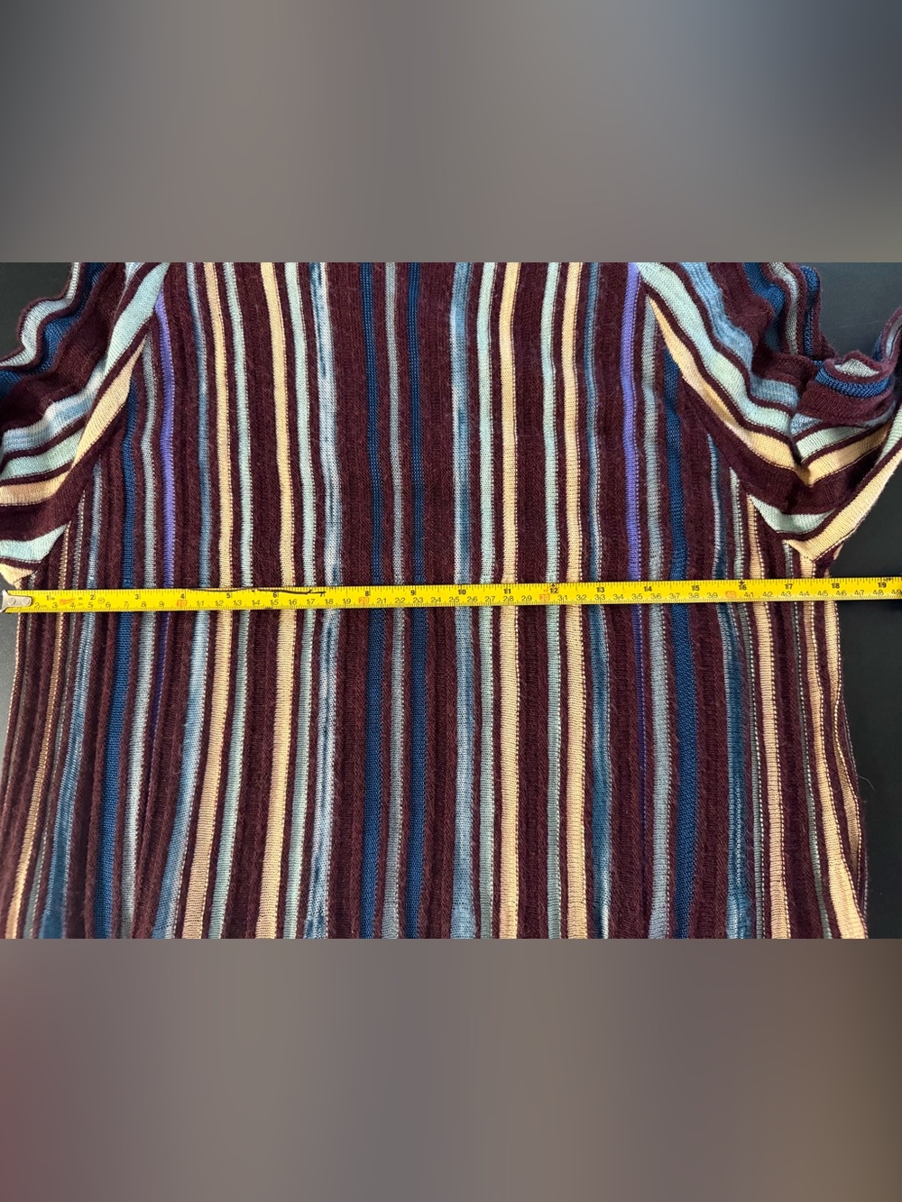 Anthropologie MOTH Nora 3D Knit Striped Sweater Dress XS Wool Alpaca Midi - Picture 15 of 15